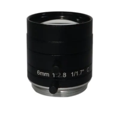 C-Mount FA lens 1/1.7"inch format 6mm focal length 5MP F2.8 iris lens for Machine Vision
