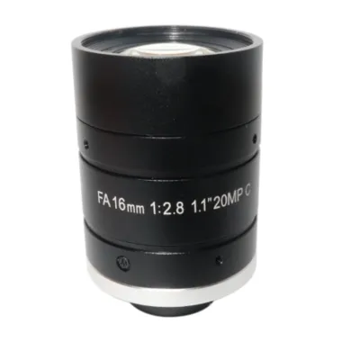 Foctek 16mm 1.1 inch 20MP C Mount Low Distortion FA Fixed Focal Optical Lens for Industrial cameras
