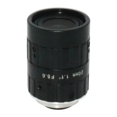 C-Mount FA lens 1"inch format 20mm focal length 8K 20MP F5.6 iris lens for Machine Vision