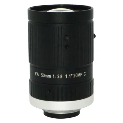 C-Mount 1.1"inch large format 50mm focal length 20MP F2.8 iris Machine Vision FA Lens