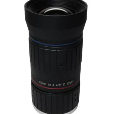 C-Mount lens with 4/3" format 25MM 12MP F1.4 Lens For Traffic Monitoring Camera