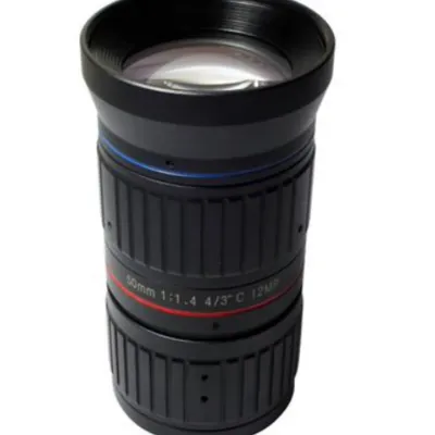 C-Mount lens with 4/3" format 50MM 12MP F1.4 Lens For Traffic Monitoring Camera
