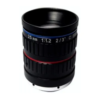 C-Mount lens with 2/3" format 25MM 5MP F1.2 Lens For Traffic Monitoring Camera