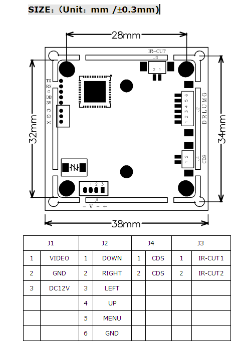 1.3MP AHD camera module 960P Cmos PCB Board Camera